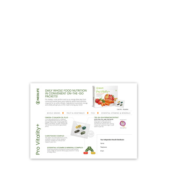 Sampling Card Pro Vitality, in-house made colour copies / set of 15